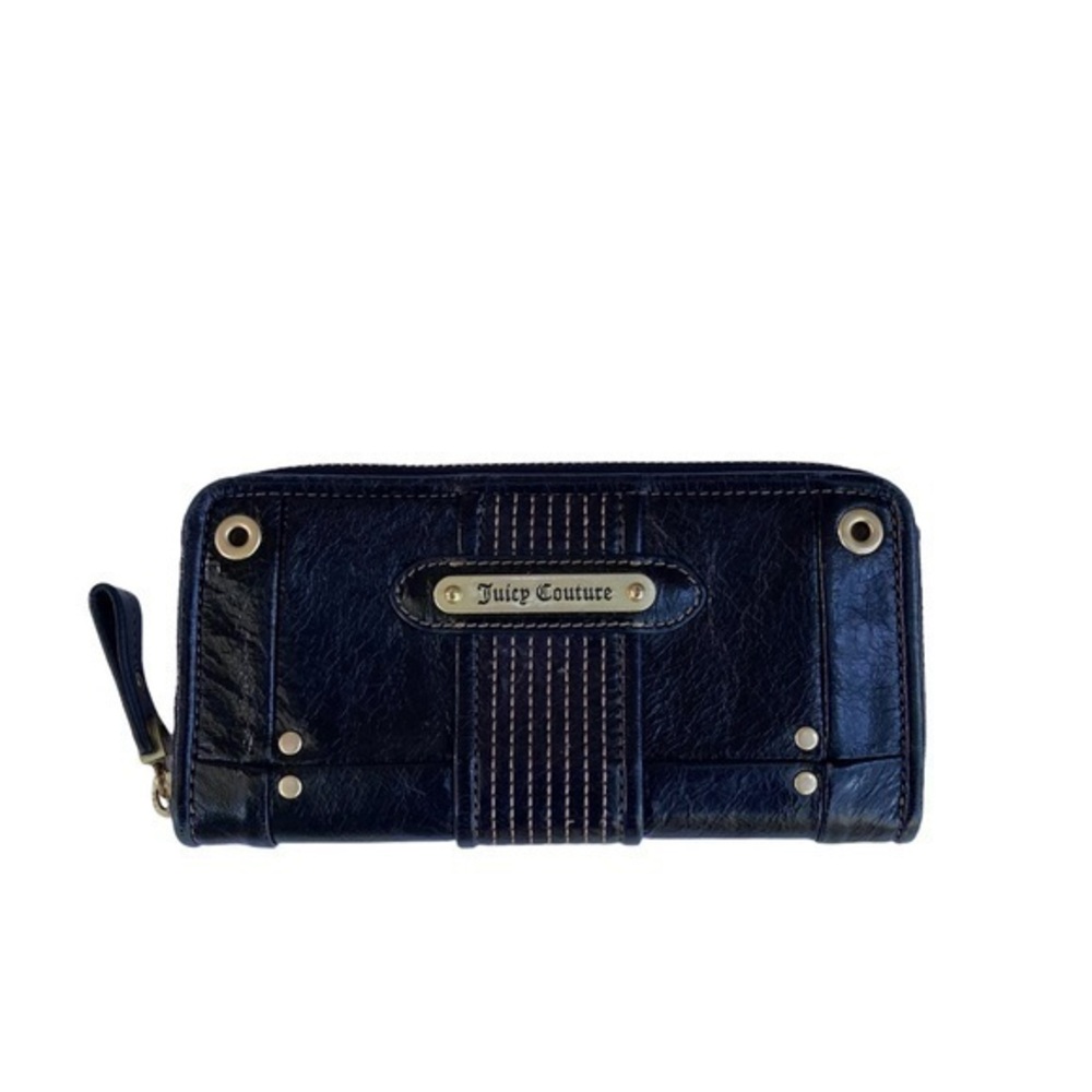 Juicy couture vintage black clutch zipper wallet